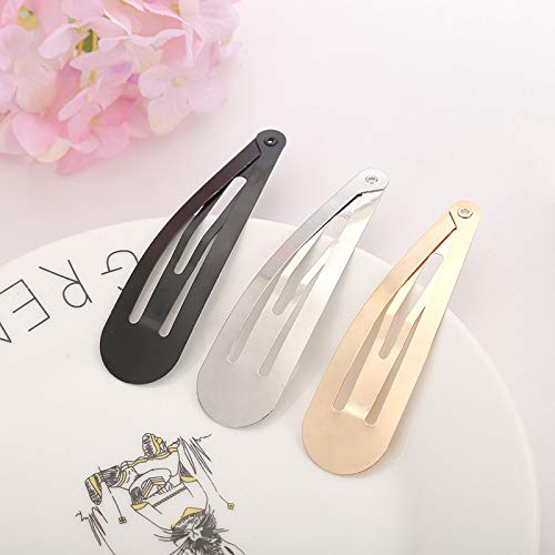60 Pcs Snap Hair Clips with Storage Box, 2 Inch No Slip Metal Hair Clips Barrettes for Styling, Hair Pins Accessories for Toddlers, Girls, Kids Beauty & Personal Care Gingbiss