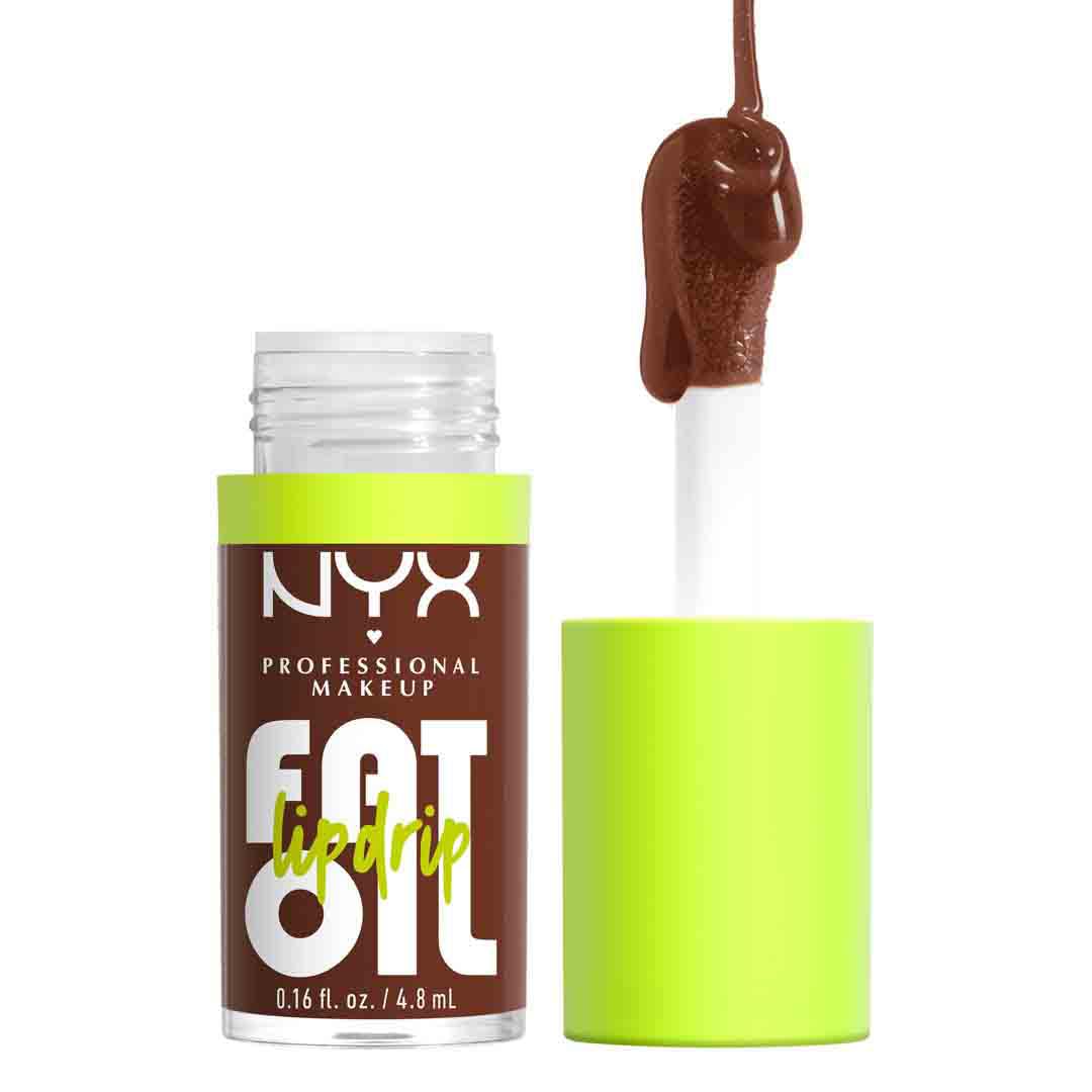 NYX PROFESSIONAL MAKEUP Fat Oil Lip Drip, Moisturizing, Shiny and Vegan Tinted Lip Gloss - Livin the Cream (Dusty Brown) Beauty & Personal Care NYX PROFESSIONAL MAKEUP