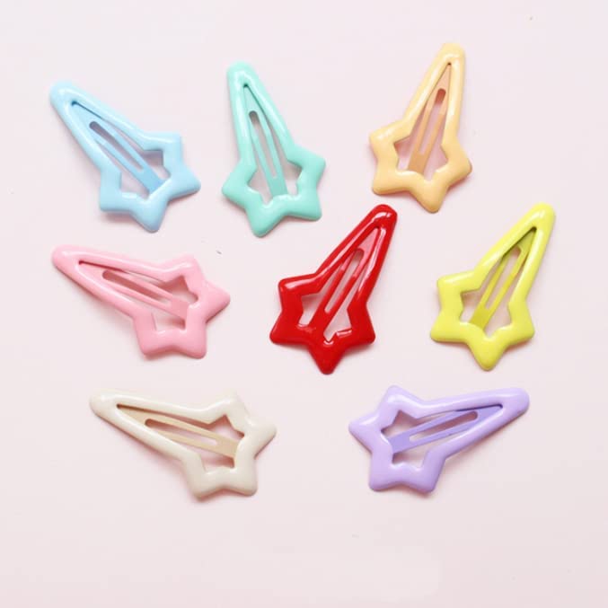 Duehut HLLMX 10 PCS Colorful Stars Duckbill Clip Hair Clip Non-slip Toddlers Colorful Cute Lovely Metal Hair Barrettes Hair Accessories for Kids Teens Beauty & Personal Care Duehut