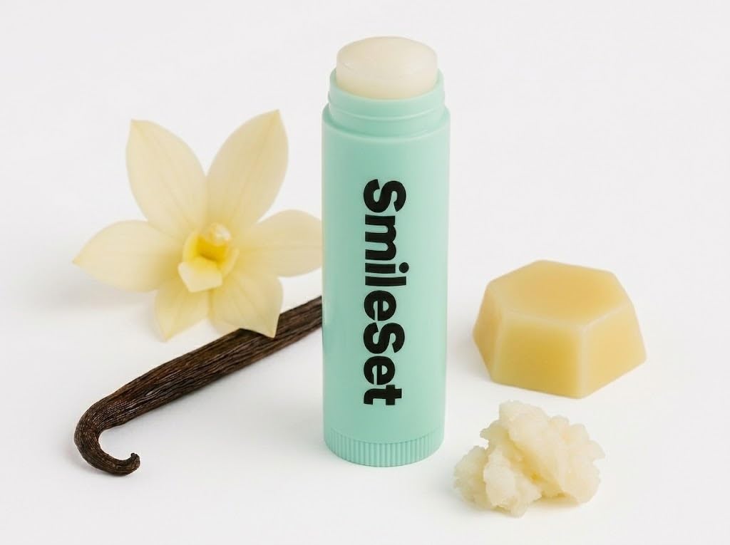 Smile Set Premium Hydrating Lip Balm Twist-Up Tubes - Extra Moisturizing Lip Balm with Mineral Oil - Pack of 4 Beauty and Personal Care SmileSet