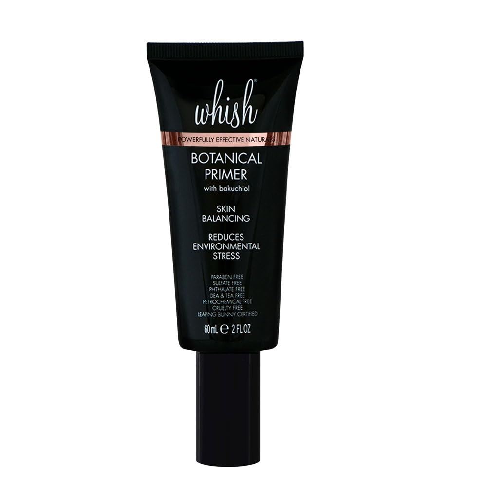 Whish Botanical Primer with Bakuchiol - Minimizes Pores, Wrinkles & Evens Skin Tone With Natural Retinol Alternative - Hydrating Makeup Primer For All Beauty & Personal Care Whish