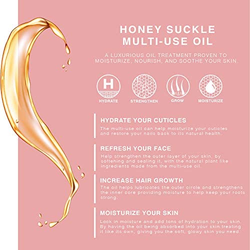 BEAUTE DE PROVENCE Honey Suckle Multi-Use Face, Body & Hair Oil - Hydrates Skin, Restores Shine - With Apricot, Coconut Oil & Vitamin E - 4 Fl Oz Beauty and Personal Care BEAUTE DE PROVENCE