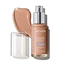 Revlon Illuminance Skin-Caring Liquid Foundation, Hyaluronic Acid, Hydrating and Nourishing Formula with Medium Coverage, 401 Light Coffee, 1 fl oz Beauty & Personal Care REVLON