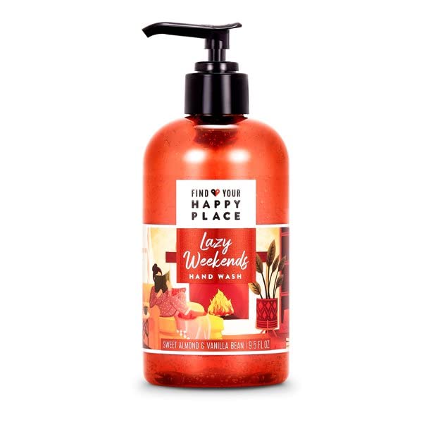 Find Your Happy Place Liquid Gel Hand Wash Lazy Weekends Sweet Almond And Vanilla Bean 9.5 fl oz Beauty & Personal Care Find Your Happy Place
