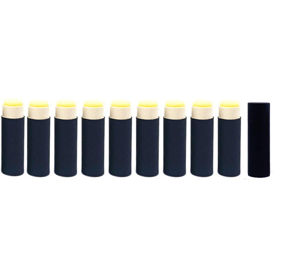 Healthcom 10 Pcs 1 Oz Paperboard Lip Balm Tubes Cardboard Krafts Paper Lipstick Tube Empty Lip Gloss Container Refillable Paper Round Solid Perfume Beauty and Personal Care Healthcom