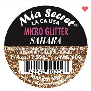 Mia Secret Nail Professional System Micro Glitter - .25 oz (Sahara) Beauty & Personal Care Mia Secret