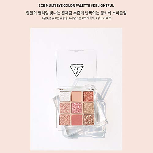 Venanoci 3CE Multi Eye Color Palette #Delightful 9Colors Peal Glow Eye Shadow Staylenanda Beauty & Personal Care 3CE