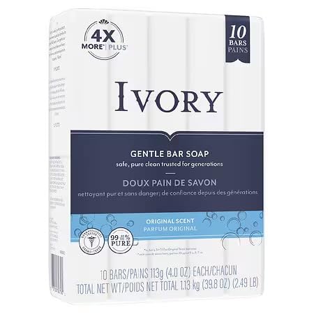 Ivory Soap, Original 4 oz Bars 10 ea (Pack of 6)