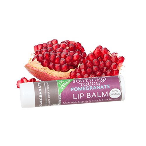 Soothing Touch Vegan Lip Balm - Variety Pack of 2 - Pomegranate and Grapefruit Beauty and Personal Care Soothing Touch