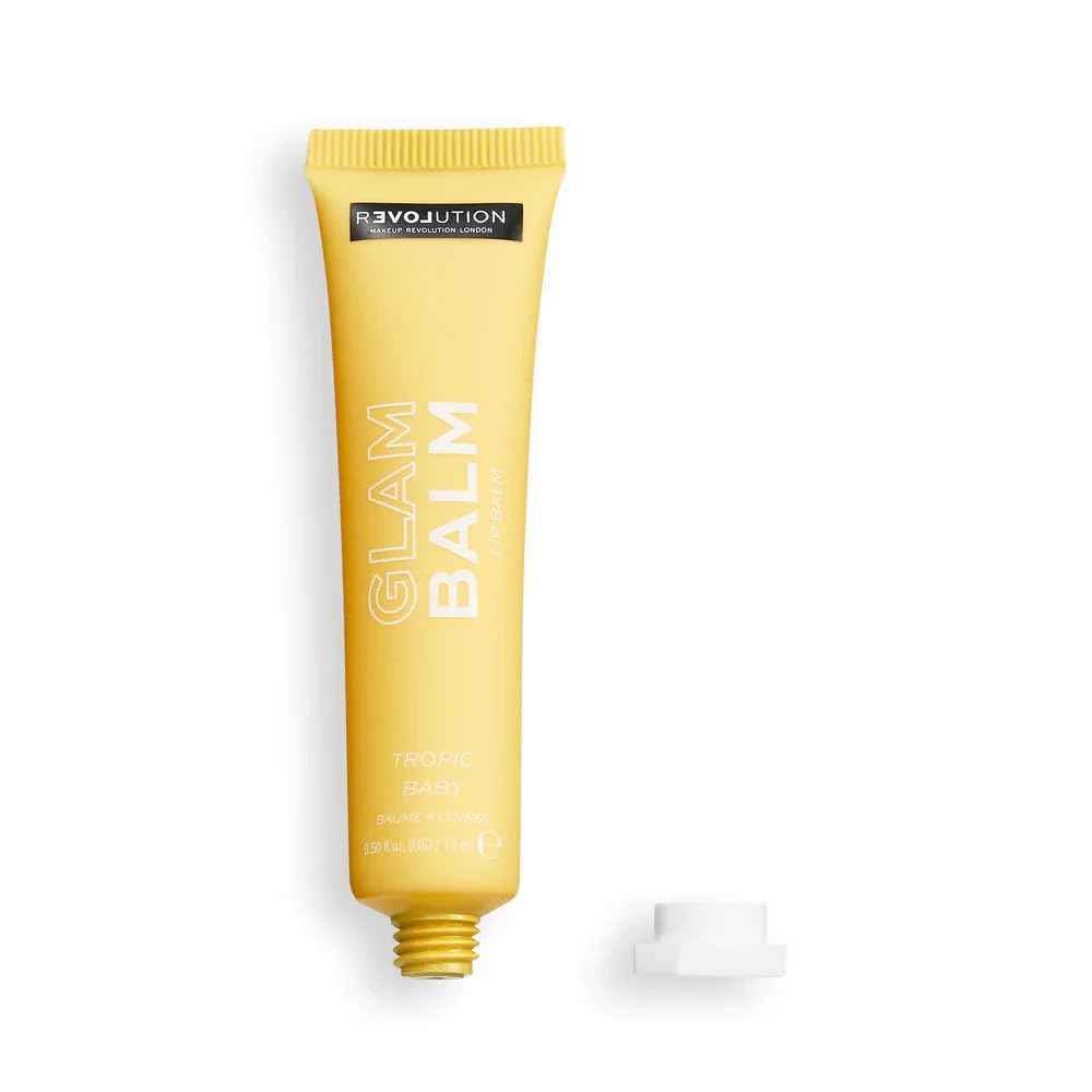 Makeup-Revolution's Re Love Glam Lip Balm, Tropic Baby Pineapple, 15ml Beauty and Personal Care FOUNTINA
