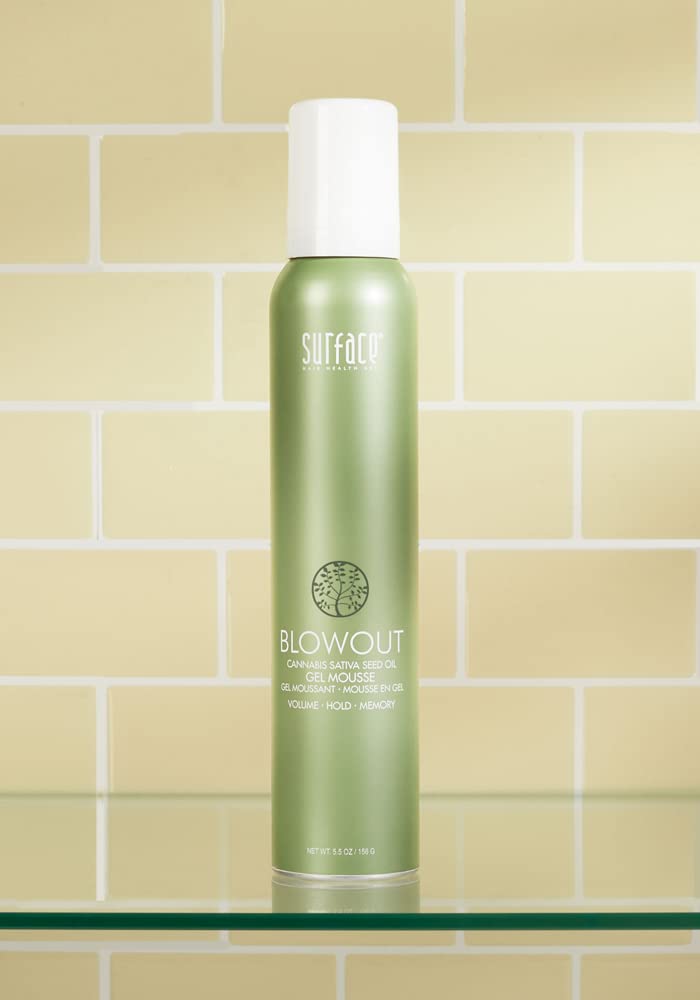 SURFACE Hair Blowout Gel Mousse- Organic Ingredients for Women and Men, Heat-Resistant with Babassu Oil for Longer Lasting Blowouts - 5.5 fl oz Beauty & Personal Care SURFACE