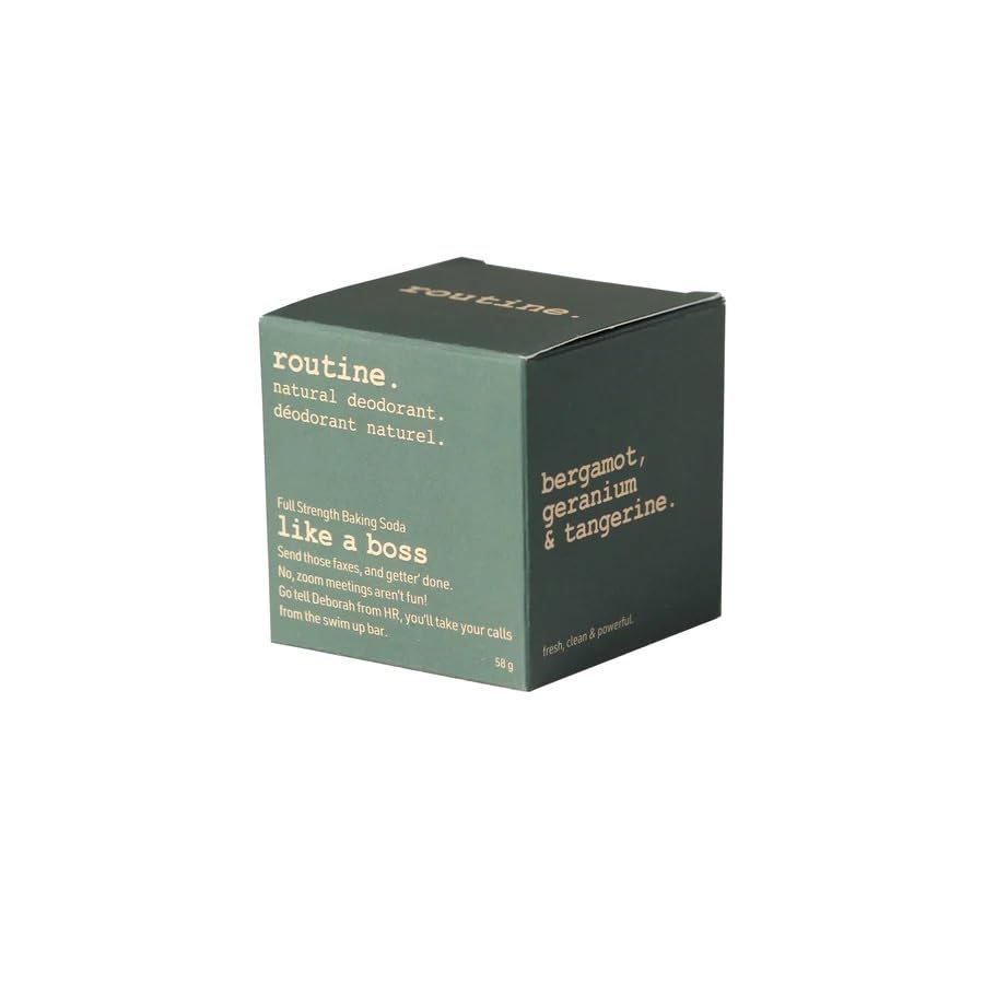 Routine. Natural and Aluminum Free Deodorant (2 Fluid Oz.) for Women and Men - Like a Boss - Rose Geranium, Mandarin and Bergamot (Cream Jar Formula) Beauty and Personal Care Routine
