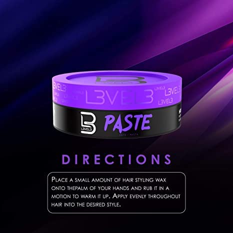L3 Level 3 Hair Paste for Men - Long Lasting Hold Hair Styling Paste with Matte Finish - Adds Volume, Texture & Definition - Keratin Infused (Sample Beauty & Personal Care L3