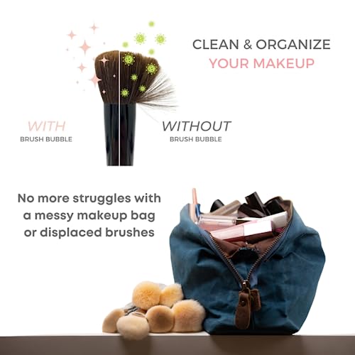 Brush Bubble Silicone Makeup Brush Holder Travel Case – Green 7.8"x3.15"x1", Protective Organizer for Brush Sets & Makeup Tools Beauty & Personal Care brush bubble