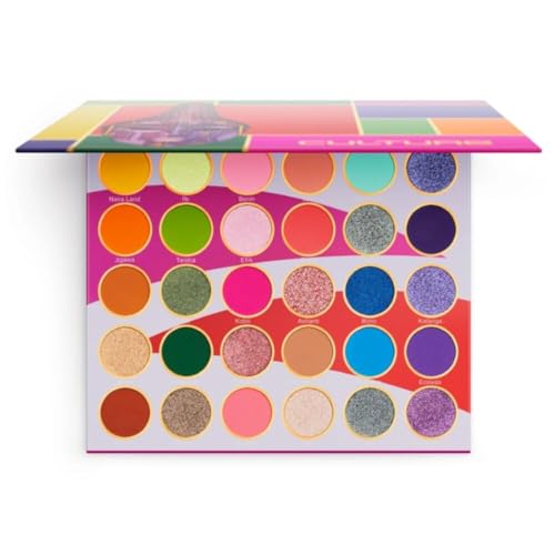 Juvia's Place Palette Culture - Yellow, Greens, Pink, Purple, Orange, Chromatic & Glitter Shades, 30 Pigmented Makeup Palette for Eye Color & Shine… Beauty & Personal Care Juvia's Place