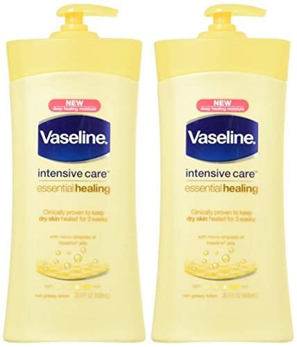 Vaseline Intensive Care Essential Healing Lotion 20.3 Fl Oz (600 Ml) (Pack of 2) Beauty & Personal Care Vaseline