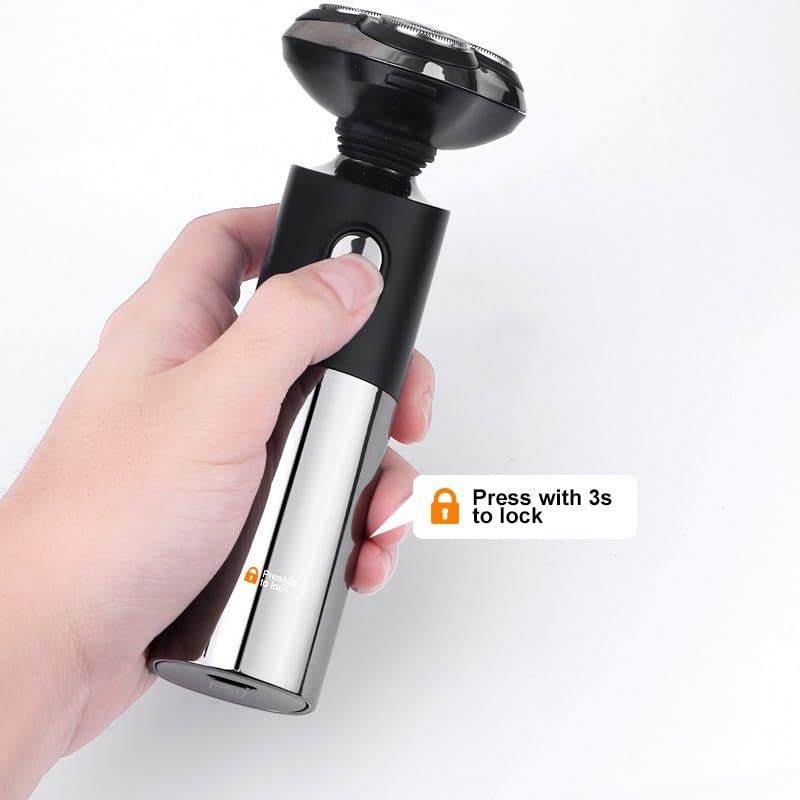 WTCBQC Head Shavers for Bald Men, 3 Head Electric Shaver for Men 3D Electric Razor Waterproof Beard Trimmer Cutter for Men Shaving Machine Recharge Beauty and Personal Care WTCBQC