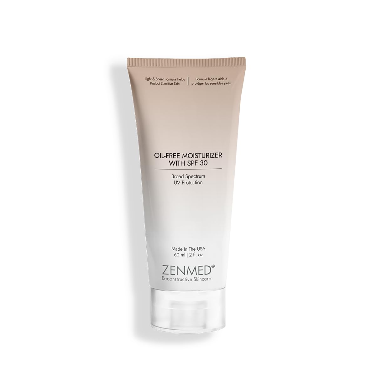 ZENMED Oil-Free Moisturizer with SPF 30-2 oz. 100% PABA-Free Light & Sheer Formula Helps Protect Sensitive & Troubled Skin Types For Oily & Acne Skin Beauty & Personal Care ZENMED