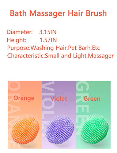 Aroveea Hair Scalp Brush Dandruff Cleaning Brush Shower Scalp Shampoo Brush Scalp Massager Pack of 4 (Orange and Violet) Beauty & Personal Care Aroveea