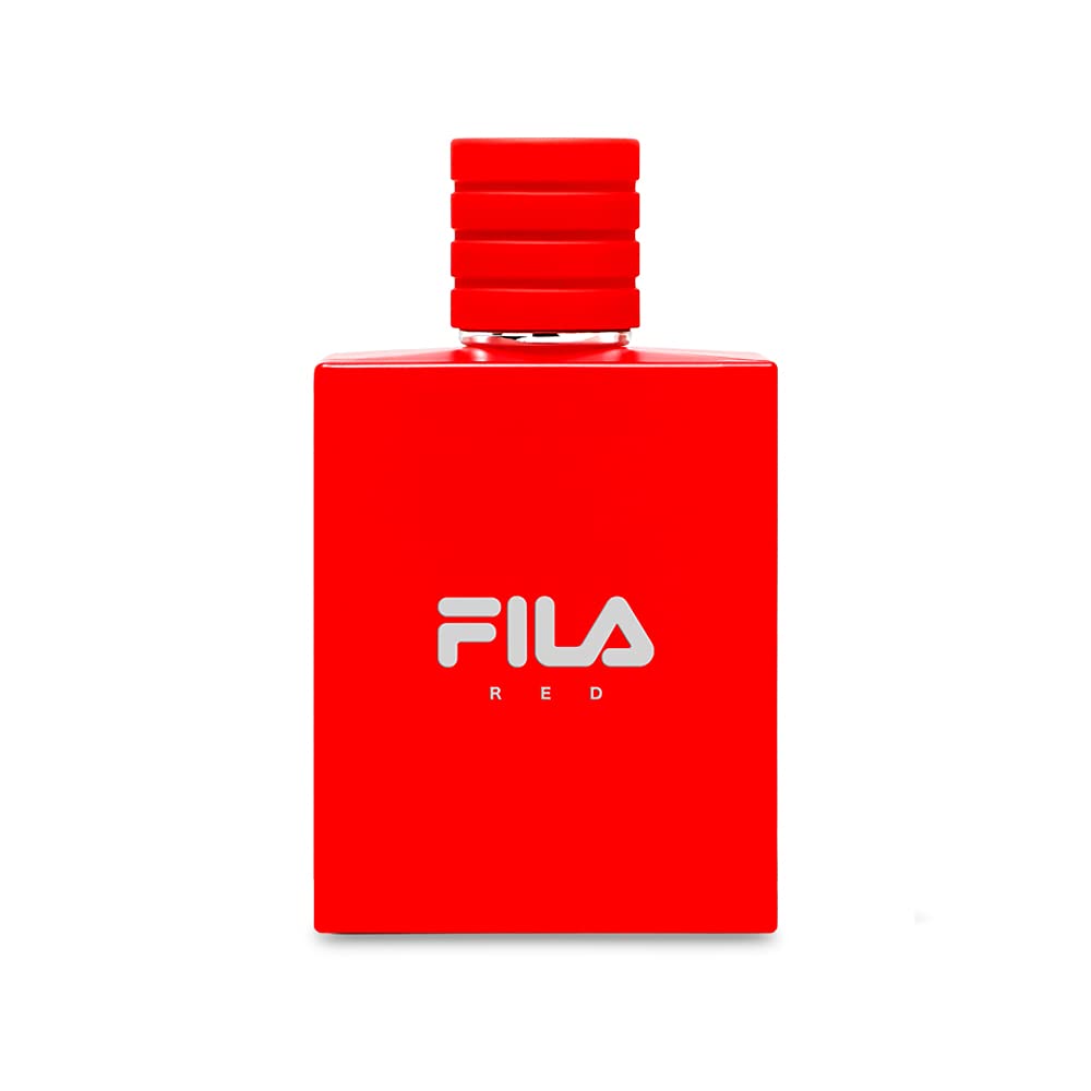 FILA Red Fragrance - Cologne for Men with Bergamot, Jasmine, Nutmeg, and Sandalwood - Mens Cologne with Sport-Inspired Day or Night Scent - 3.4 oz