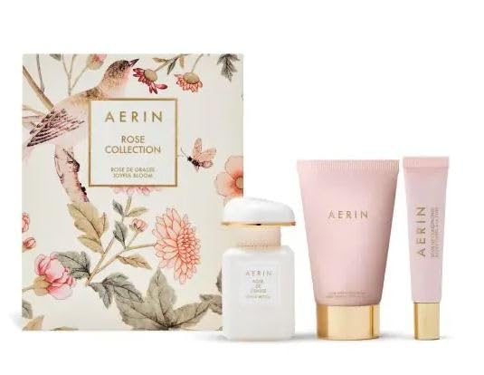 Aerin Rose Collection - Rose De Grasse Joyful Bloom Set - EAU De Parfum 1 fl oz / 30 ml , Hand and body cream and Lip conditioner. Beauty & Personal Care AERIN