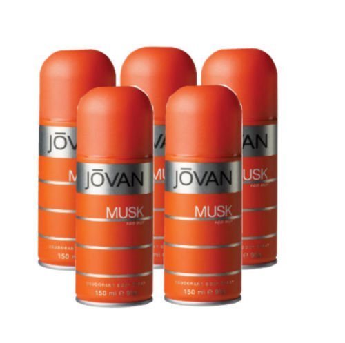 JOVAN MUSK by Jovan DEODORANT BODY SPRAY 5 OZ (Package of 5) by Jovan Beauty and Personal Care Jovan