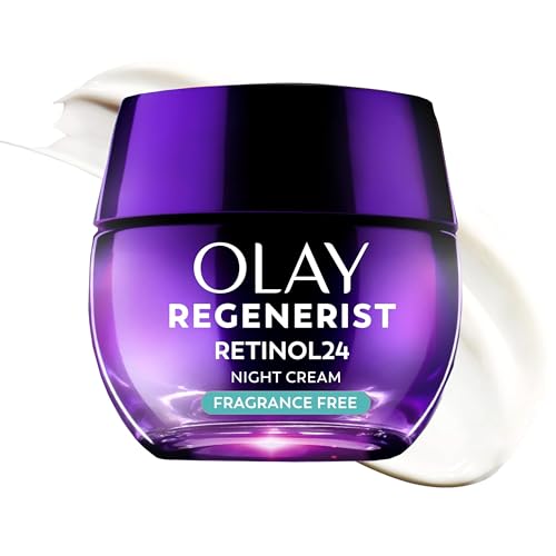 Olay Retinol Night Cream for Women, Anti-Aging Face Moisturizer, Fragrance-Free, Non Greasy - Anti-Wrinkle, Smooth Fine Lines, Hydrating Skin Care Beauty & Personal Care Olay