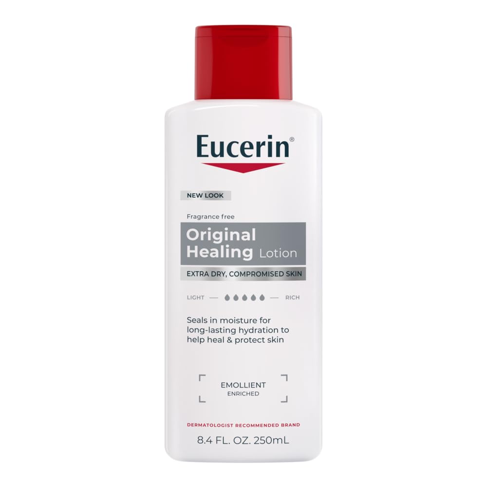 Eucerin Original Healing Lotion - Fragrance Free, Rich Lotion for Extremely Dry Skin - 8.4 fl. oz. Bottle (Pack of 3) Beauty & Personal Care Eucerin