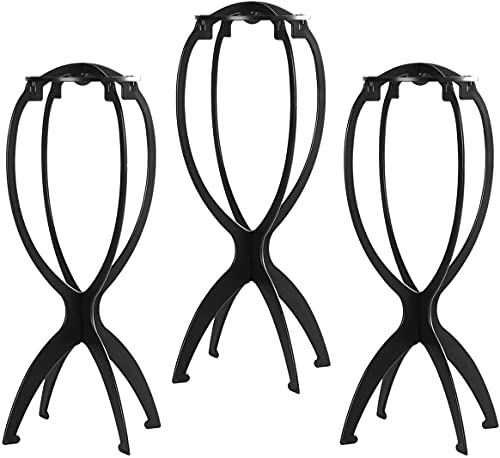 Dreamlover Wig Stand, Wig Head Stand, Wig Holder for Multiple Wigs, Black, 3 Pack Beauty and Personal Care Dreamlover Default Title