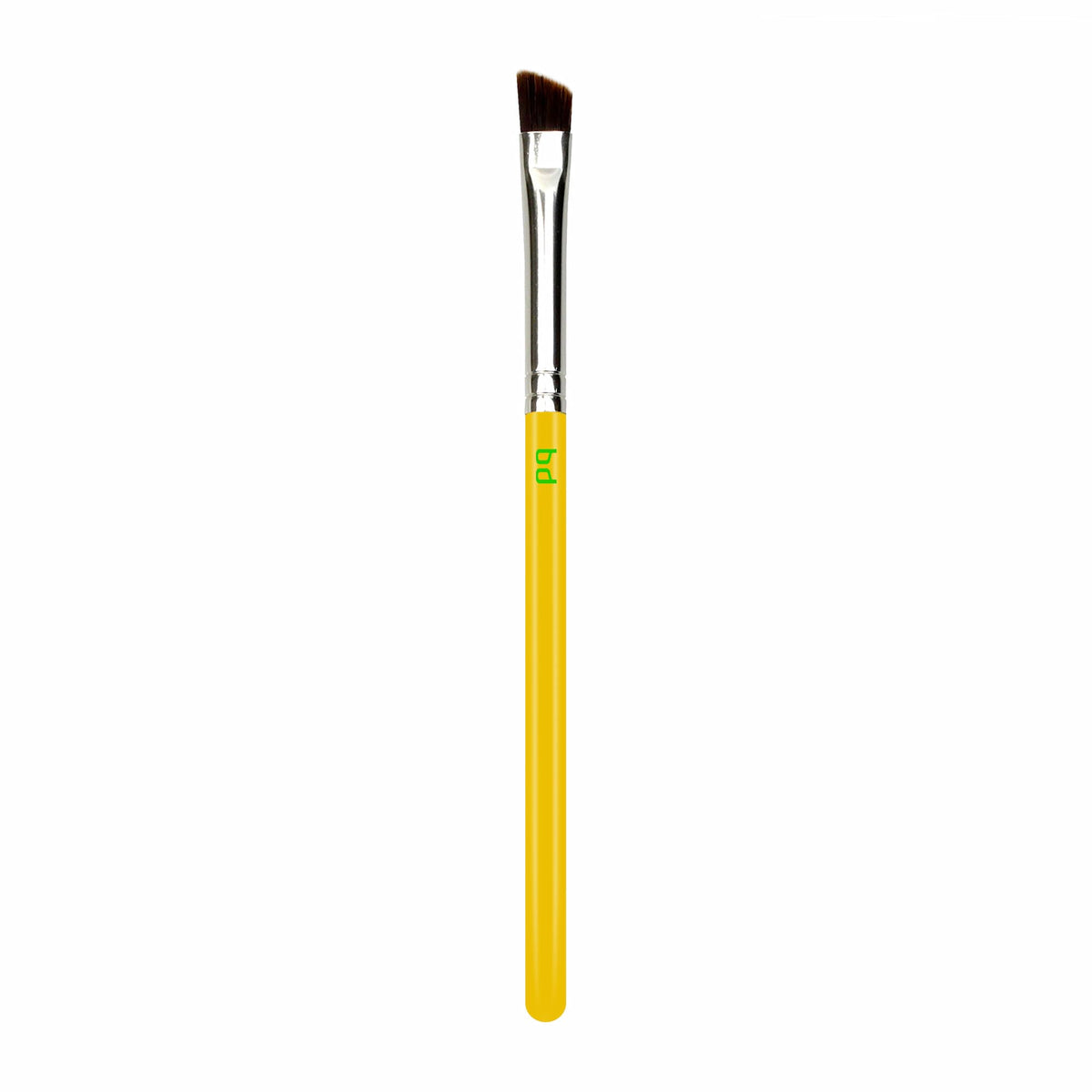 Bdellium Tools Professional Makeup Brush - Travel 763 Angled Brow - Short Wooden Handle for Convenient Travel, For Defining Eyebrows (Yellow, 1pc)