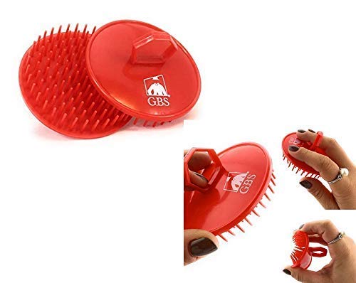 G.B.S Soft Red Scalp Massager Soft Pocket Comb 7in Styling Comb and 8in Pin Tail Comb for Hair, Pack of 6