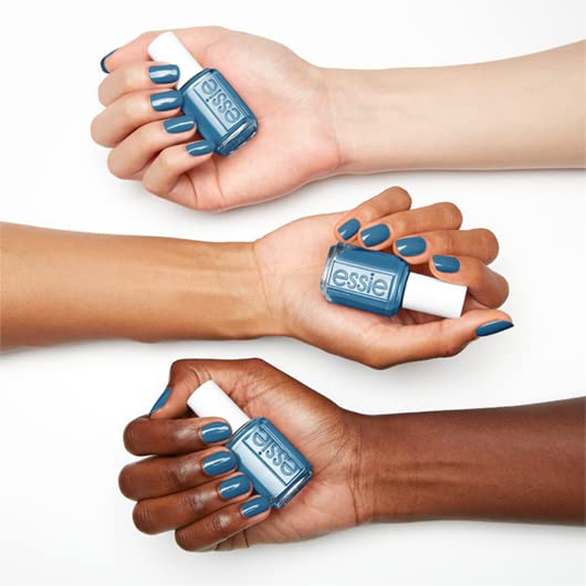 Essie essie nail polish, ferris of them all collection, faded denim blue glossy shine nail color with a cream finish, amuse me, 0.4600 fl. oz.