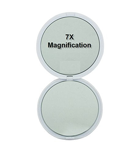 SKÖN lifestyle - Jessy, Perfect 7X/1X Travel Mirror - Large 4 Inch Compact Glass Mirrors - 7X magnification and traditional 1X mirror, Full 180 degree Beauty & Personal Care SKÖN lifestyle