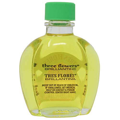 Three Flowers Brilliantine, Men Hair Styling Oil, Anti-Frizz, 2-Pack of 4 FL Oz, Bottles, amber Beauty & Personal Care Three Flowers