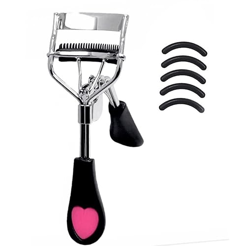 Stainless Steel Eyelash Curler with Built-in Comb Pinch Pain-Free Lash Curler with Brush Suitable for Any Eye Shapes and Sizes and with 5 Silicone Beauty & Personal Care PARAHAIR