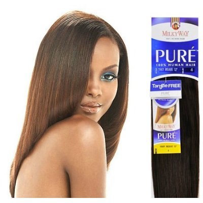 Milky Way Human Hair Pure Yaky Yaky (10", 1 Jet Black)