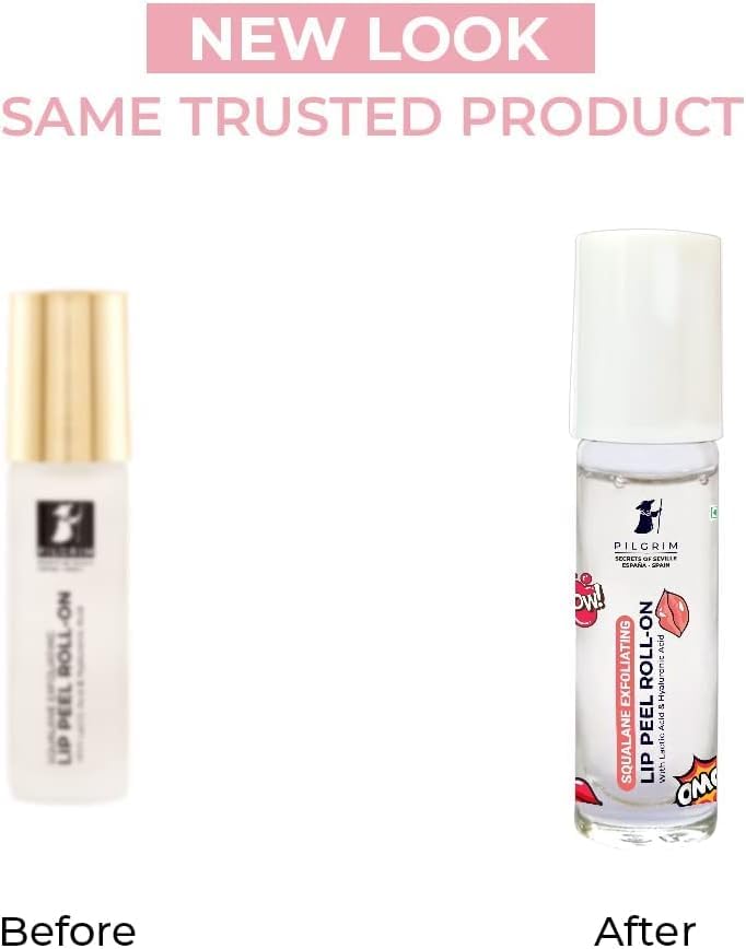 ZOZO Spanish Squalane Lip Peel Roll-on with lactic acid & hyaluronic acid - Squalane exfoliating lip peel for soft, delicate & glossy lips - Lip peel Beauty and Personal Care ZOZO