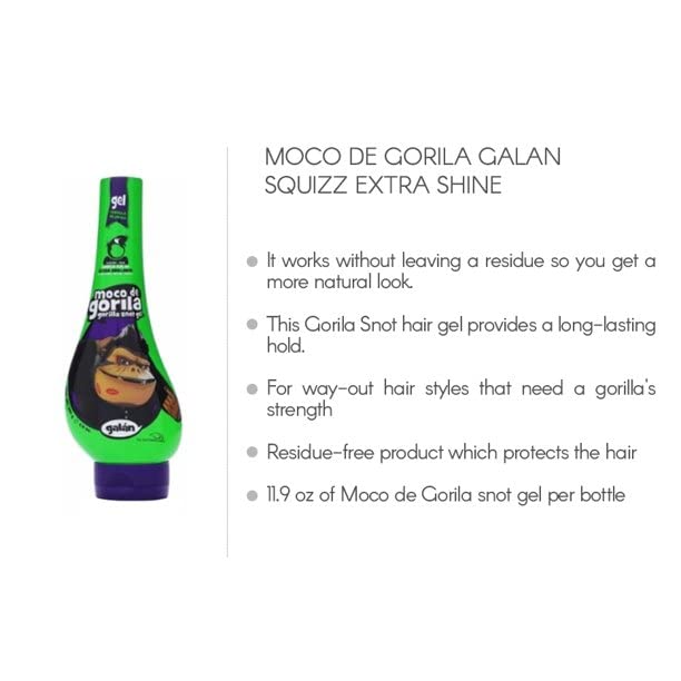 MOCO DE GORILA Strong Hold Gel, 11.99 oz (Pack of 4) Beauty & Personal Care Moco de Gorila