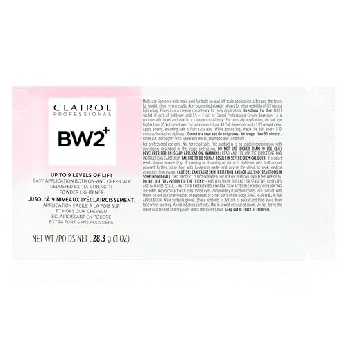 Clairol Professional BW2+ Dedusted Extra Strength Powder Lightener for Hair Highlights, 1 oz. Beauty and Personal Care Clairol Professional Default Title