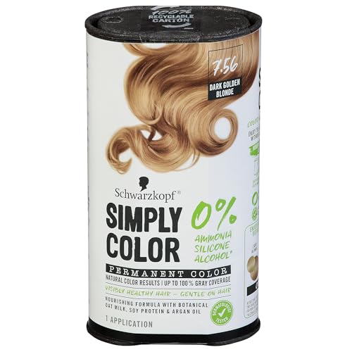 Schwarzkopf Simply Color Hair Color 7.56 Dark Golden Blonde, 1 Application - Permanent Hair Dye for Healthy Looking Hair without Ammonia or Silicone Beauty & Personal Care Schwarzkopf
