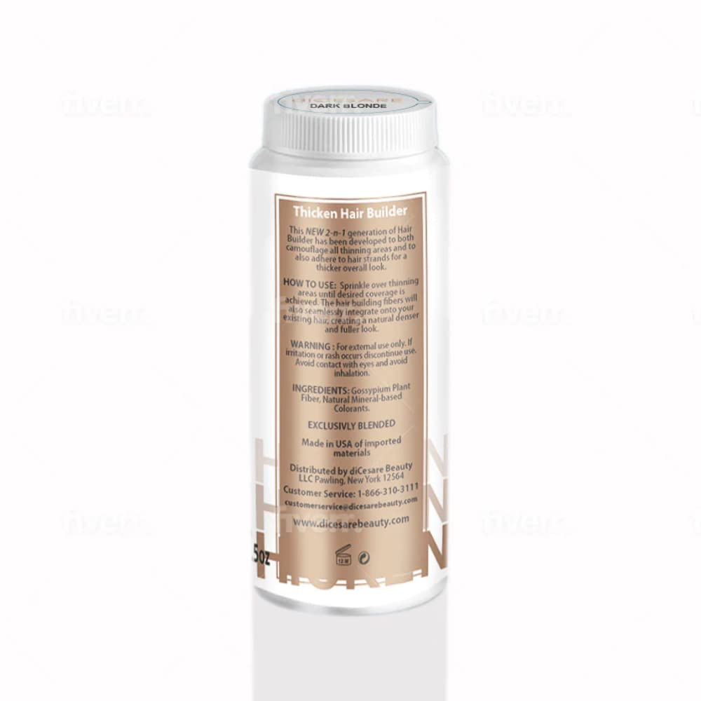 Dark Blonde Hair Building Fiber - Natural Density for Thinning Hair - Fuller Looking Coverage Beauty & Personal Care DICESARE