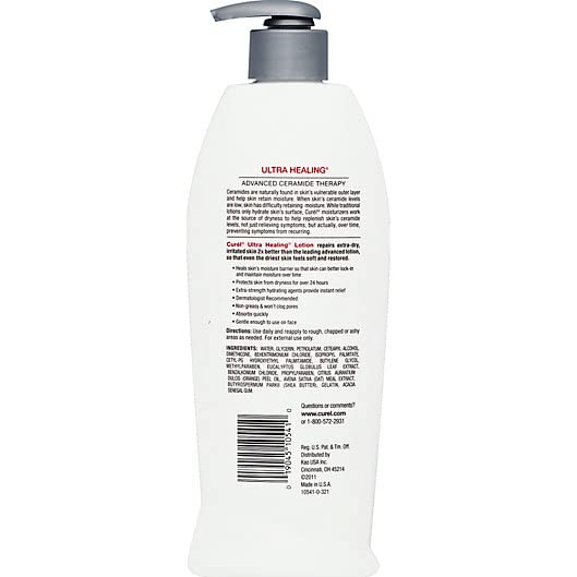 Curel Ultra Healing Lotion For Extra Dry Skin 13 oz ( Pack of 3) Beauty & Personal Care Curel