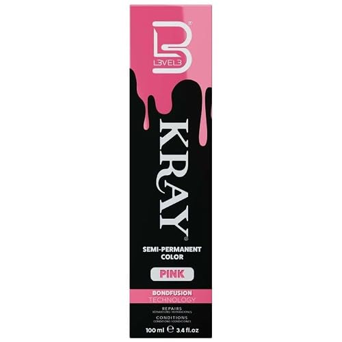 L3 - Level 3 Kray Semi Permanent Hair Color - Semi Permanent Hair Dye with Aloe Vera - Pink Beauty & Personal Care L3