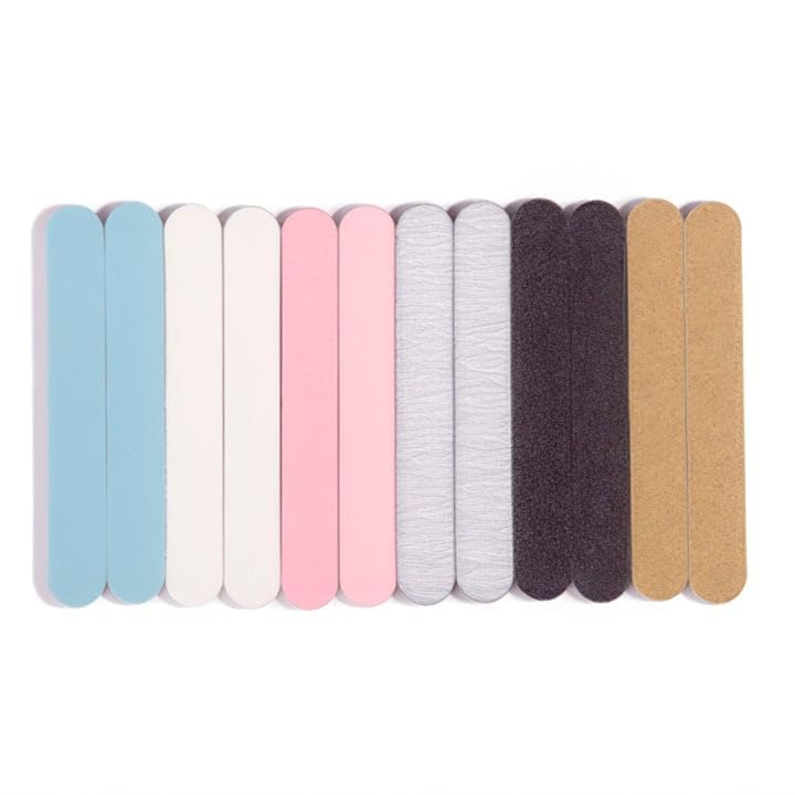 Iridesi Professional Colorful Mini Finger Nail Files Washable Emery Boards 3-1/2 Inches Long 12 Fingernail Files Per Pack Beauty & Personal Care Iridesi