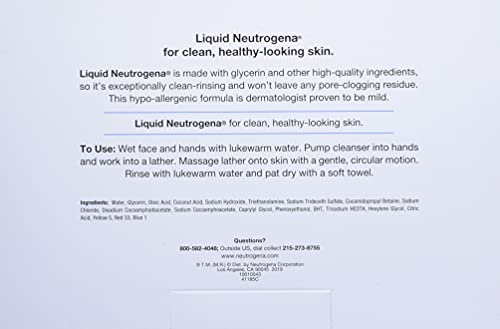 Neutrogena Fragrance Free Liquid, Facial Cleansing Formula, 8 oz Pump Bottles (Pack of 4) Beauty & Personal Care Neutrogena