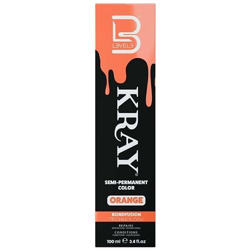 L3 - Level 3 Kray Semi Permanent Hair Color - Semi Permanent Hair Dye with Aloe Vera - Orange Beauty & Personal Care L3