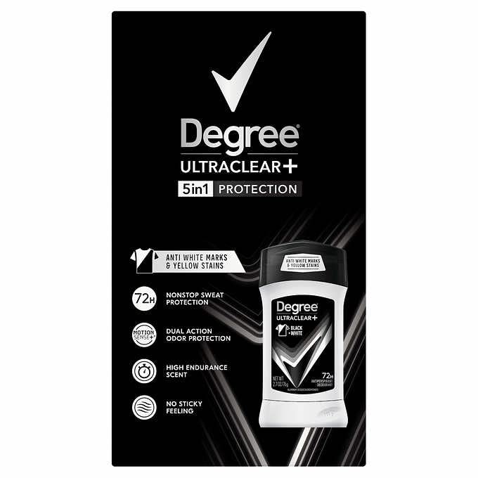 Degree Men UltraClear+ Antiperspirant Deodorant, Black & White, 2.7 oz, 5-count Beauty and Personal Care Degree