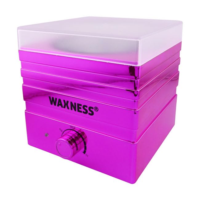 Waxness Mini W-CUBE Wax Heater - Fucsia, Fits 5 oz Tins, Includes Silicone Insert, Compact Wax Warmer for Precision Use Beauty and Personal Care Waxness