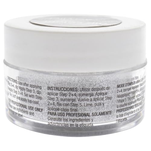 Cuccio Pro Powder Polish Dip - Silver W/ Silver Glitter - Nail Lacquer for Manicures & Pedicures, Easy & Fast Application/Removal - No LED/UV Light Beauty & Personal Care Cuccio