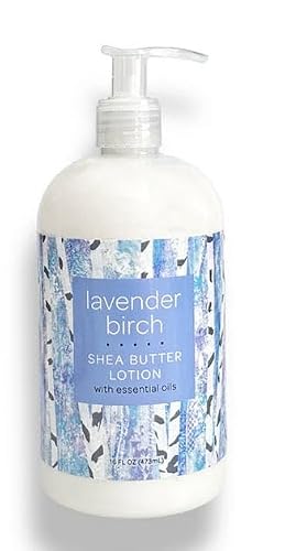 Greenwich Bay Trading Lavender Birch Lotion, 16 fl oz pump bottle. Hydrating body lotion with shea butter, cocoa butter & vitamin E. Soothing lavender Beauty & Personal Care Greenwich Bay Trading Company